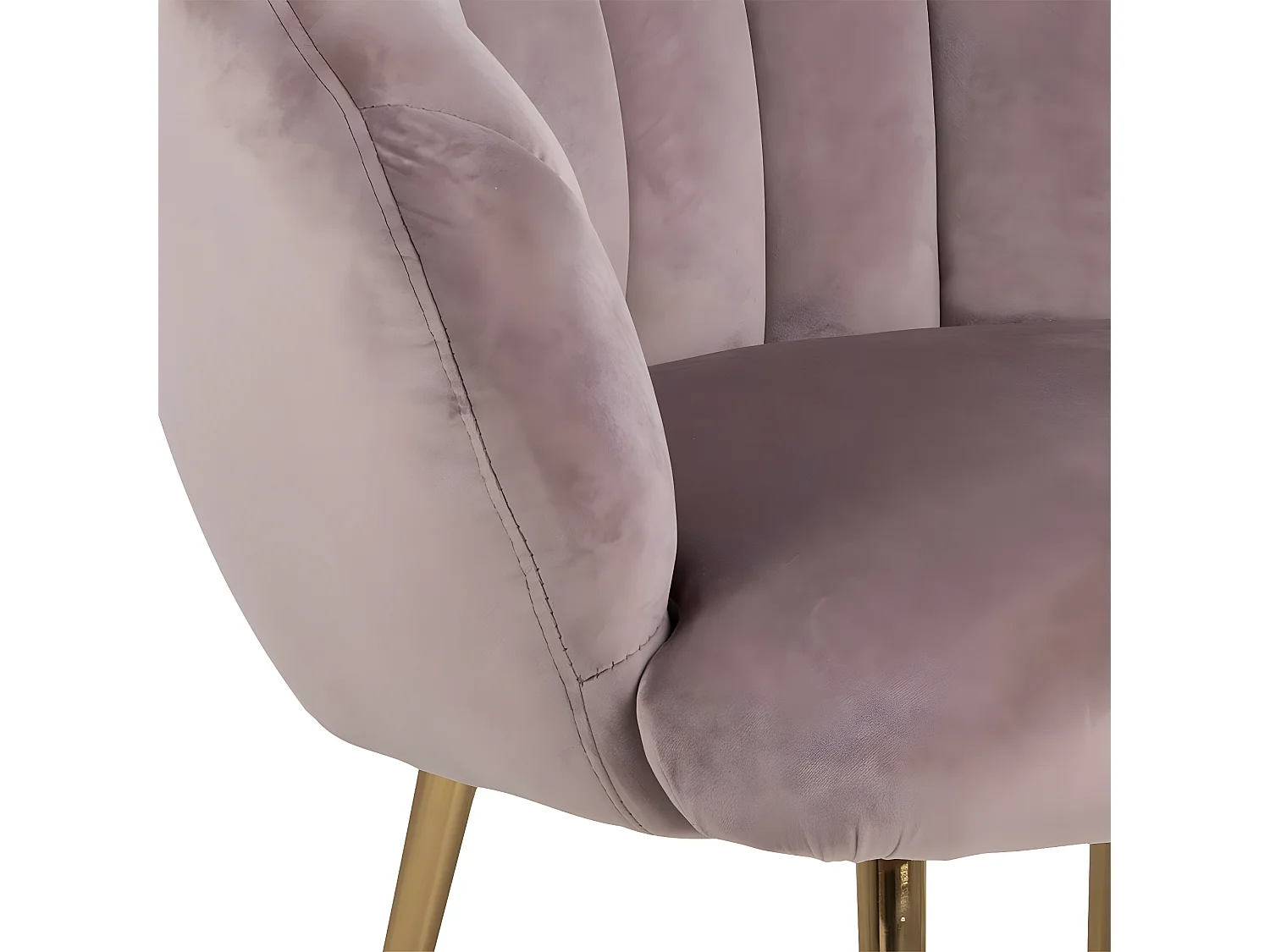 Daniella Fauteuil lounge, couleurs vieux rose, laiton.
