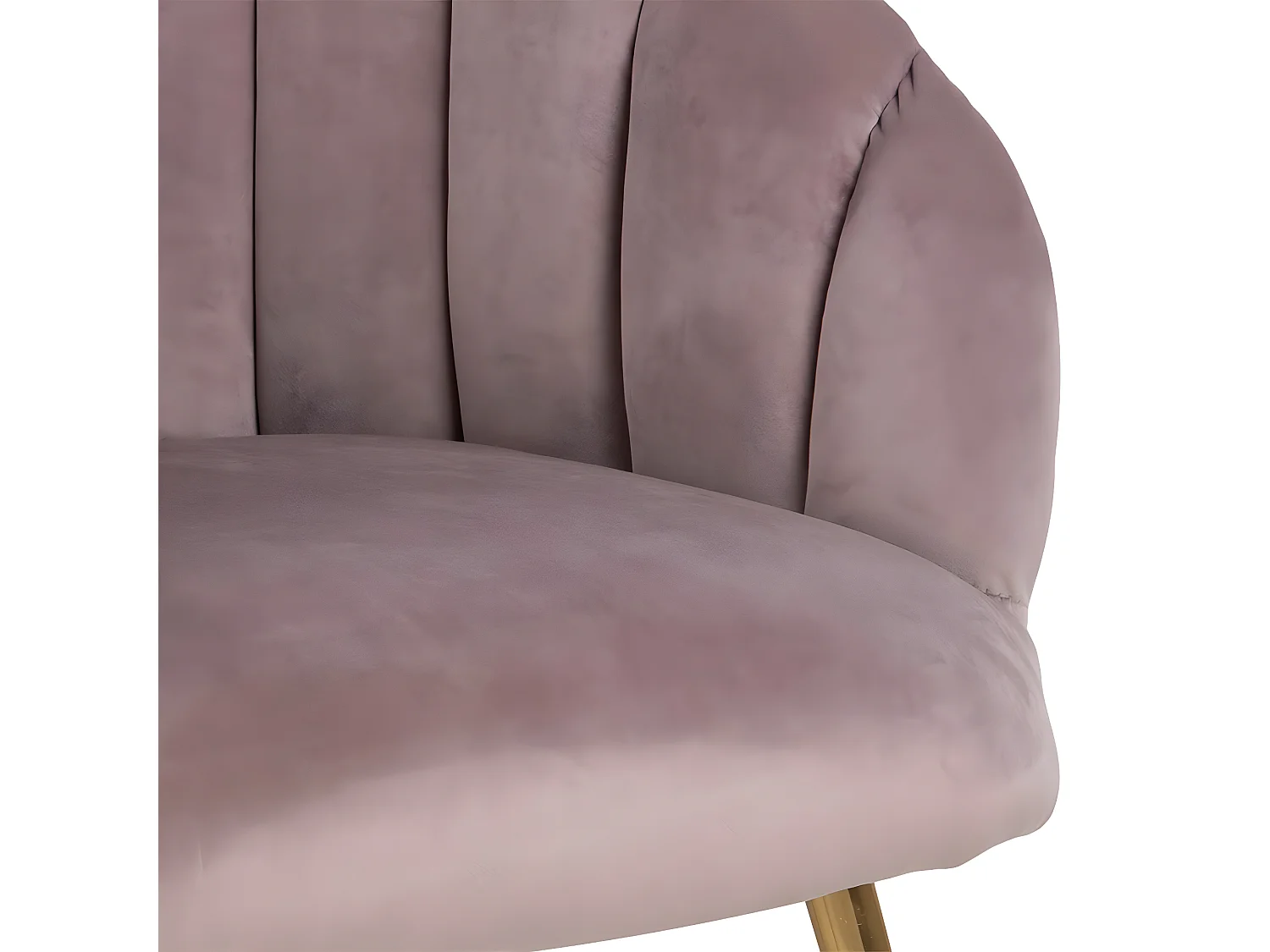 Daniella Fauteuil lounge, couleurs vieux rose, laiton.