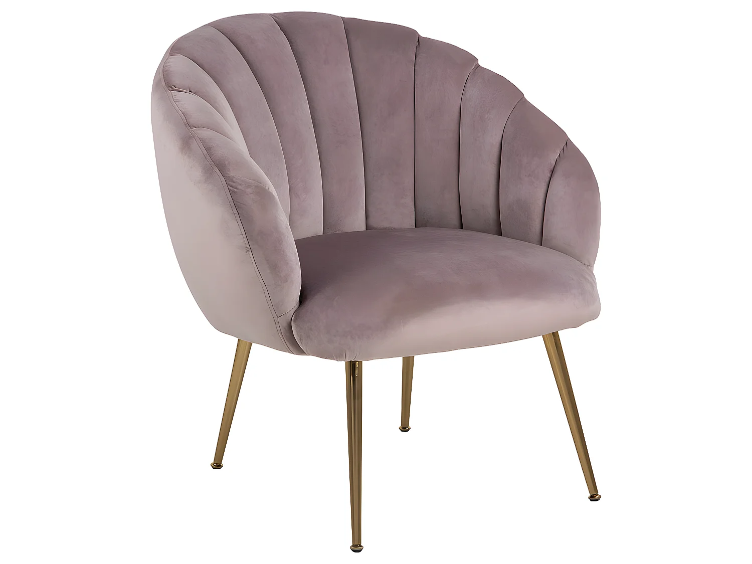 Daniella Fauteuil lounge, couleurs vieux rose, laiton.