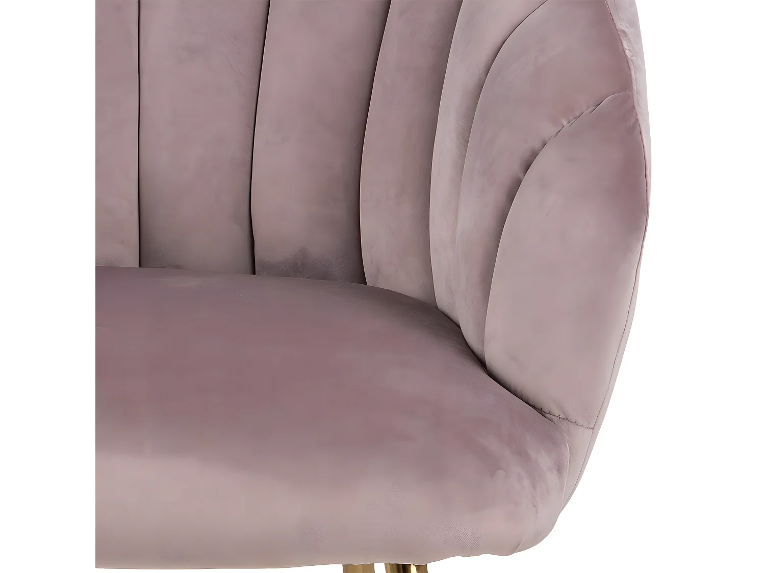 Daniella Fauteuil lounge, couleurs vieux rose, laiton.