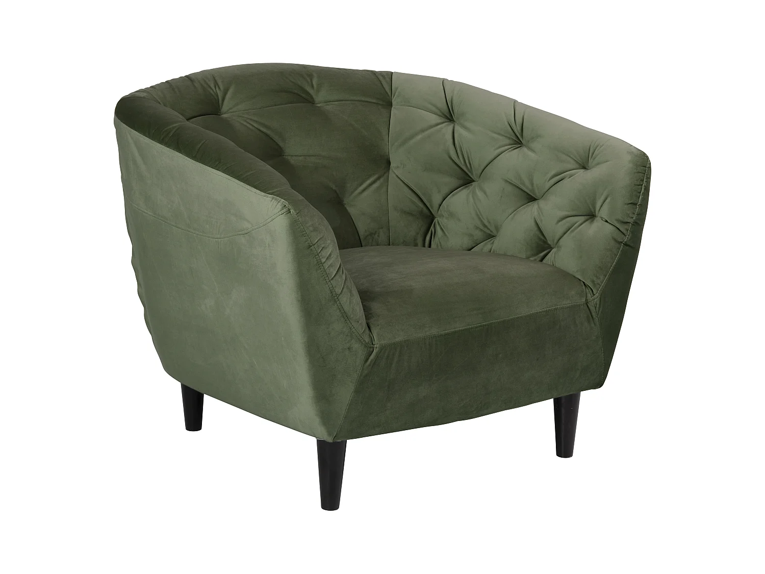 Rita Fauteuil, vert sapin, hévéa noir.
