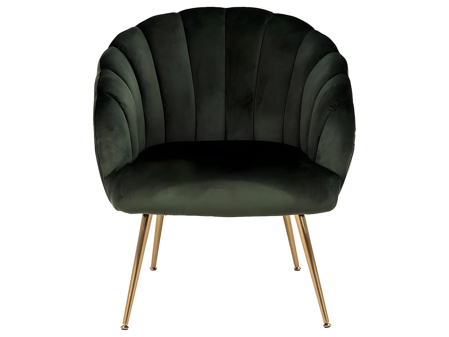 Daniella Fauteuil lounge, vert, couleur laiton.