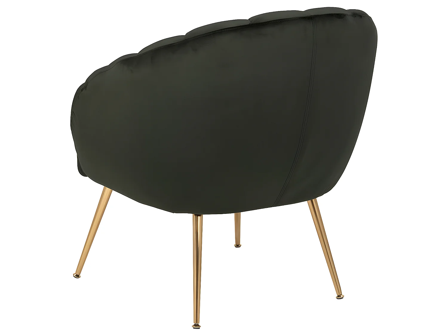 Daniella Fauteuil lounge, vert, couleur laiton.