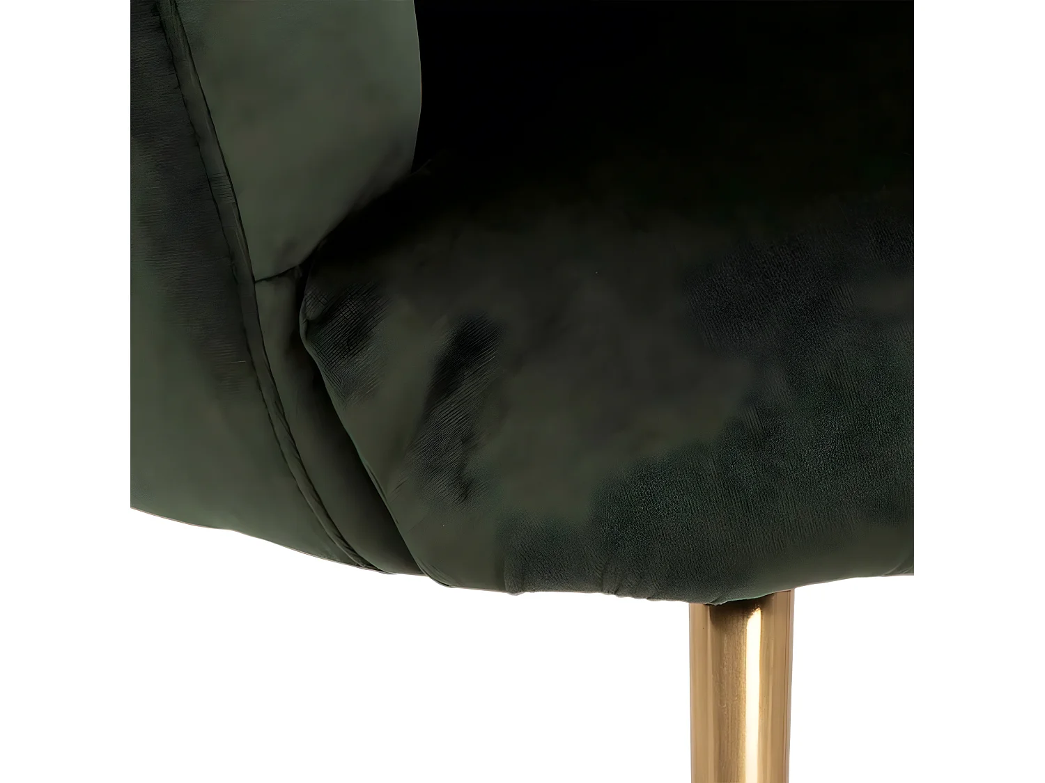 Daniella Fauteuil lounge, vert, couleur laiton.