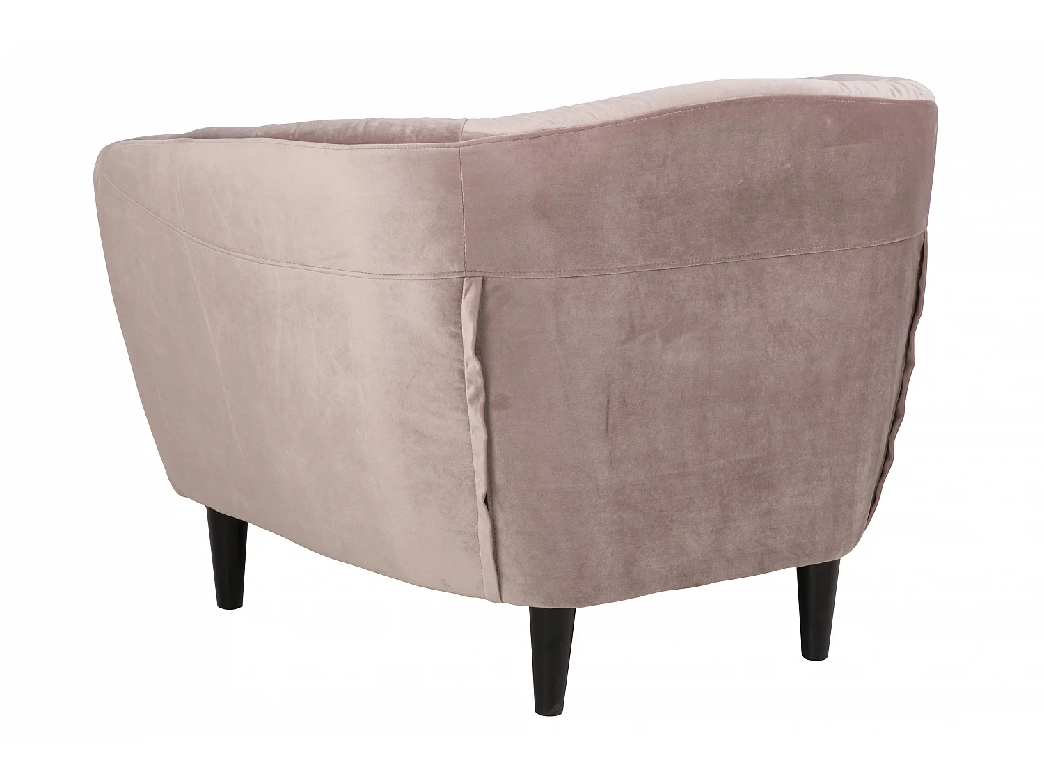 Rian Sessel in rosa mit schwarzen Beinen.