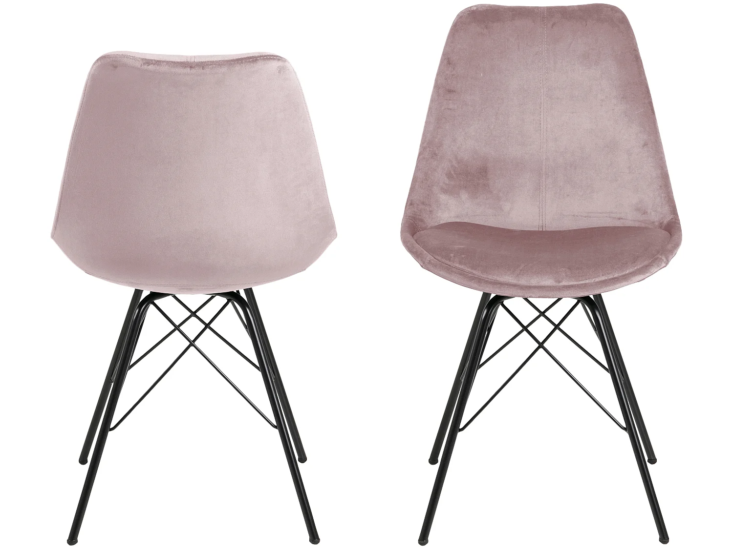 Erin Esszimmerstuhl dusty rose, schwarz.