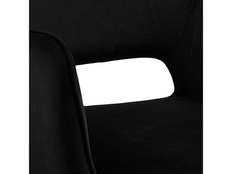 Ranja Chaise de salle à manger avec accoudoirs, noir.