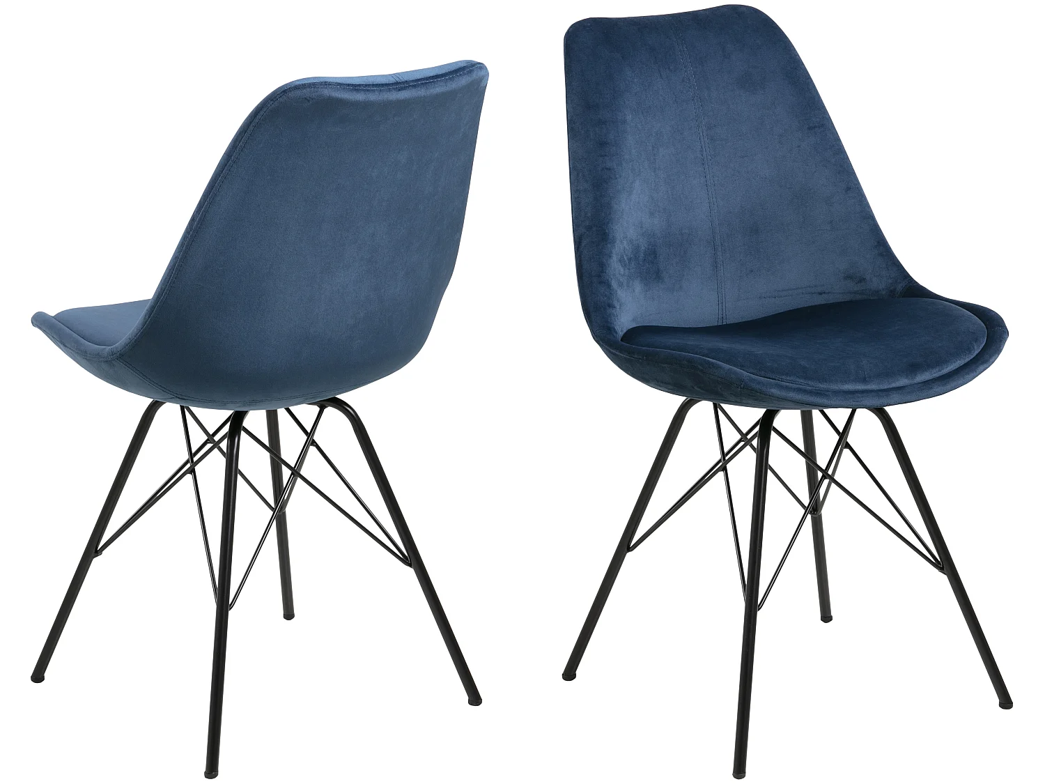 Erin Chaise de salle à manger, bleu.