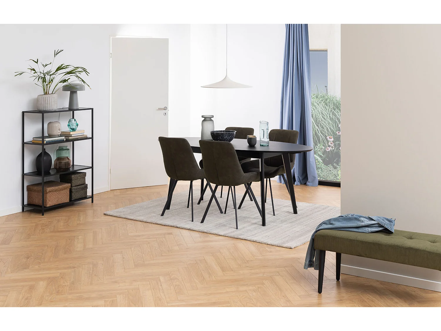 Waylor Chaise de salle à manger anthracite.