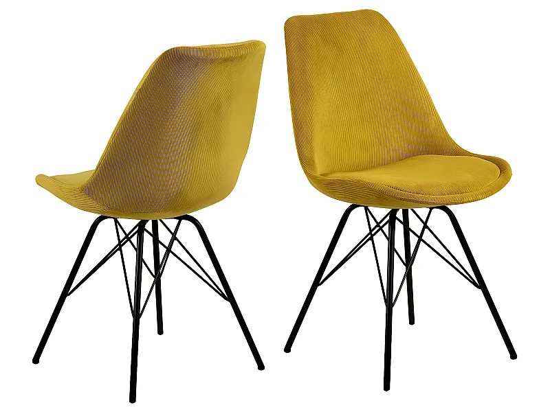 Eris Chaise de salle à manger avec jaune.