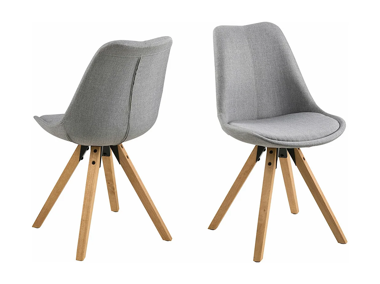 Dima chaise de salle à manger tissu gris.