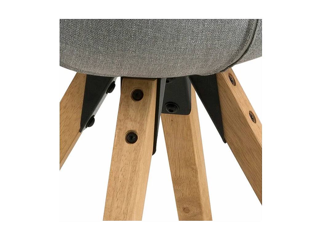 Dima chaise de salle à manger tissu gris.