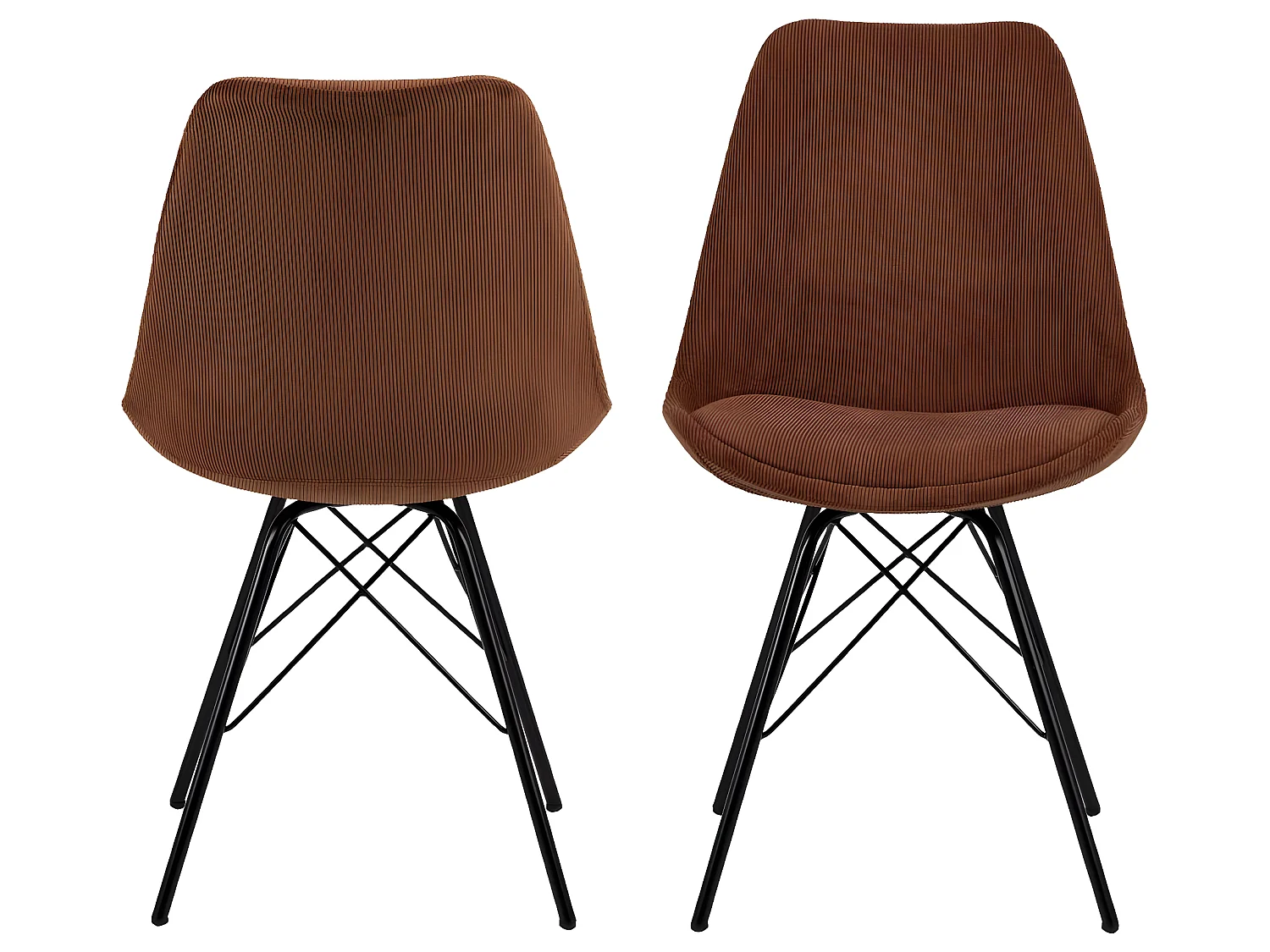 Eris Esszimmerstuhl samt orange.