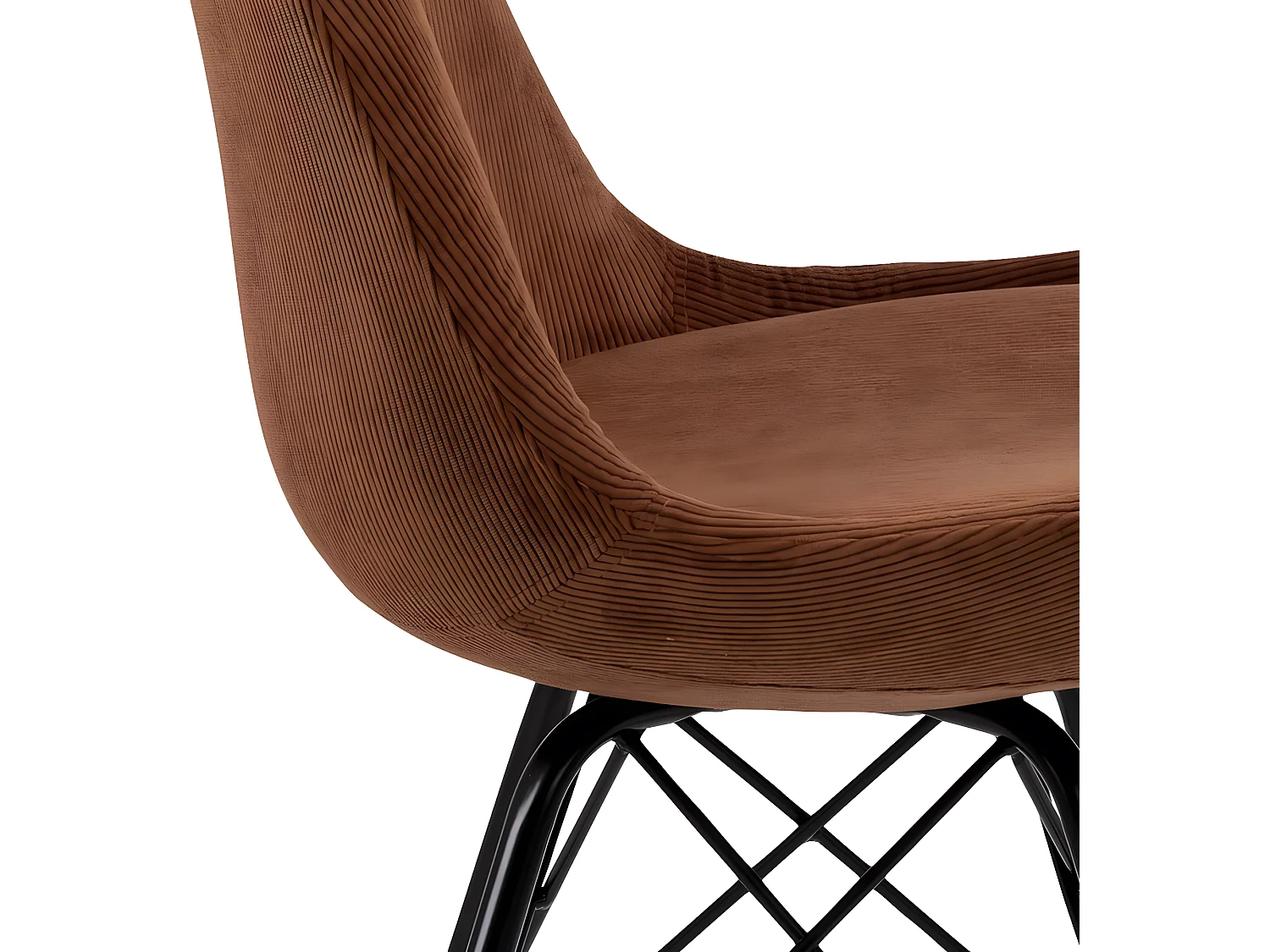 Eris Esszimmerstuhl samt orange.