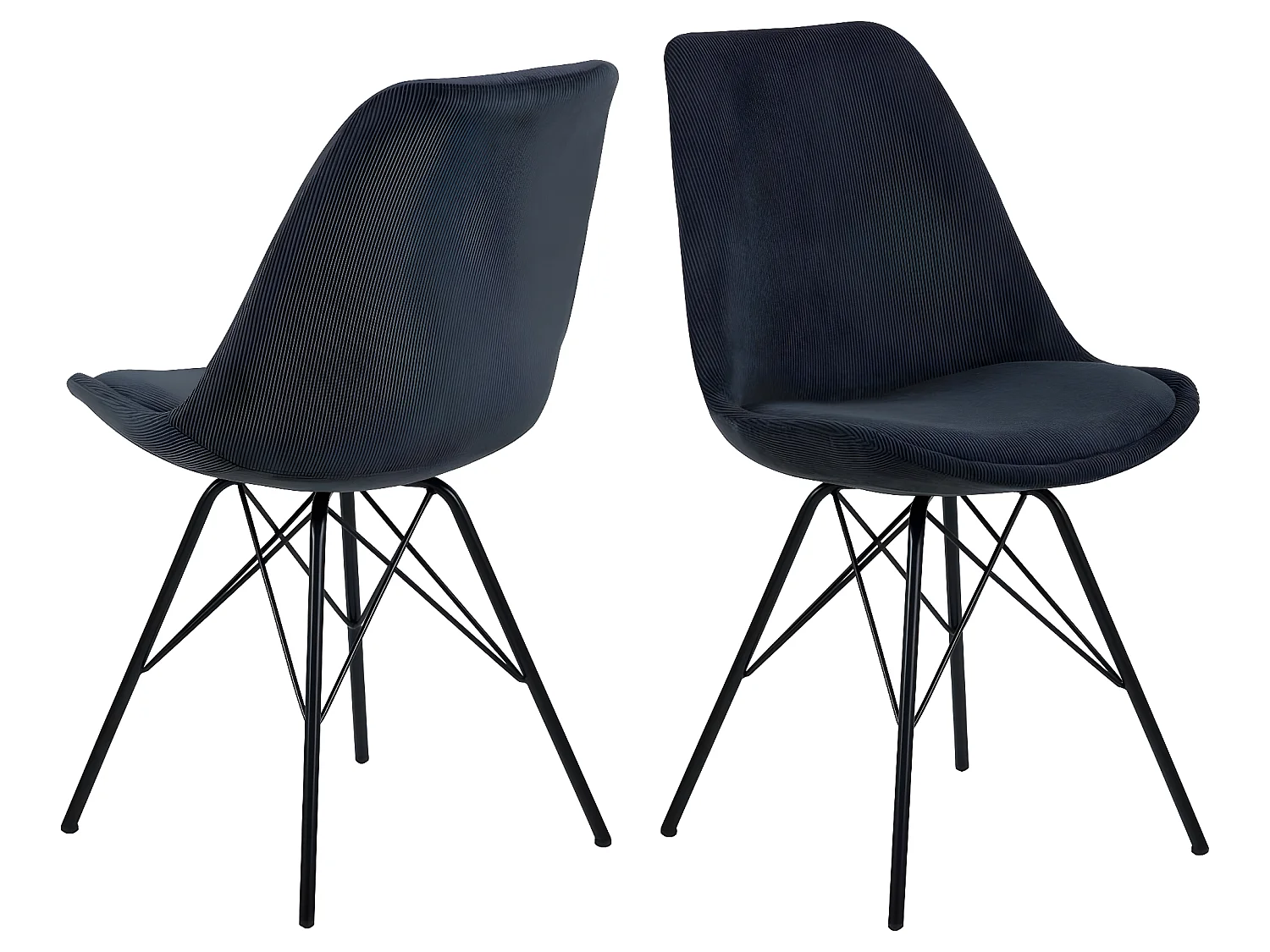 Eris Esszimmerstuhl samt anthrazitgrau.