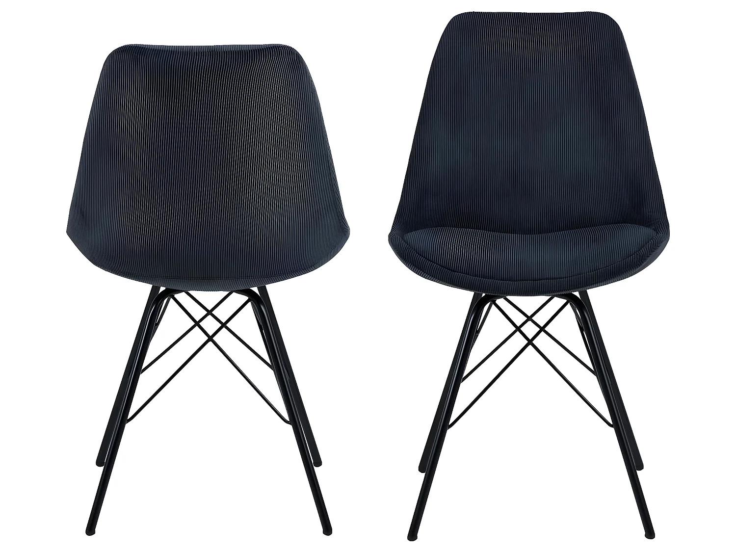 Eris Esszimmerstuhl samt anthrazitgrau.