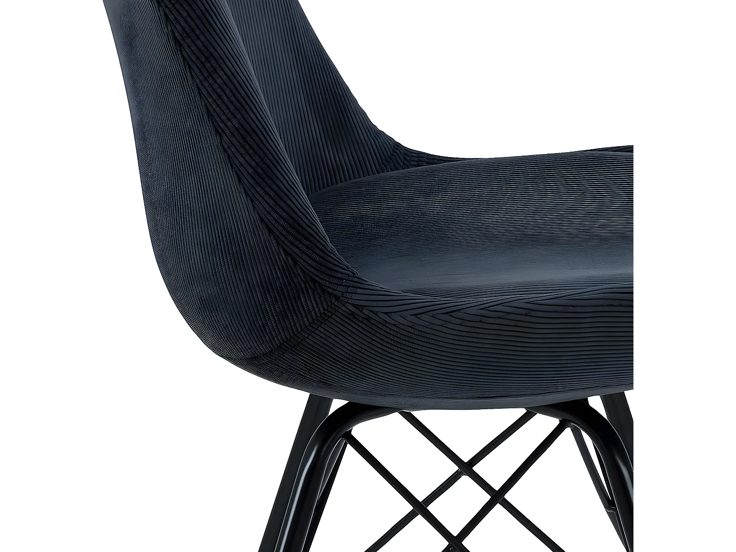 Eris Esszimmerstuhl samt anthrazitgrau.