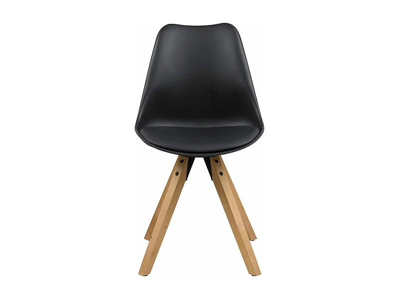 Dima chaise de salle à manger PU cuir noire.