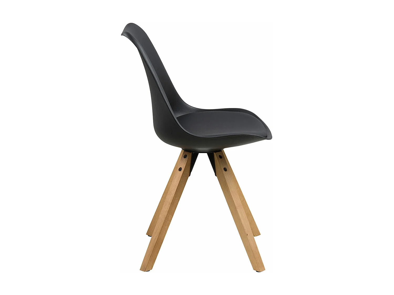 Dima chaise de salle à manger PU cuir noire.