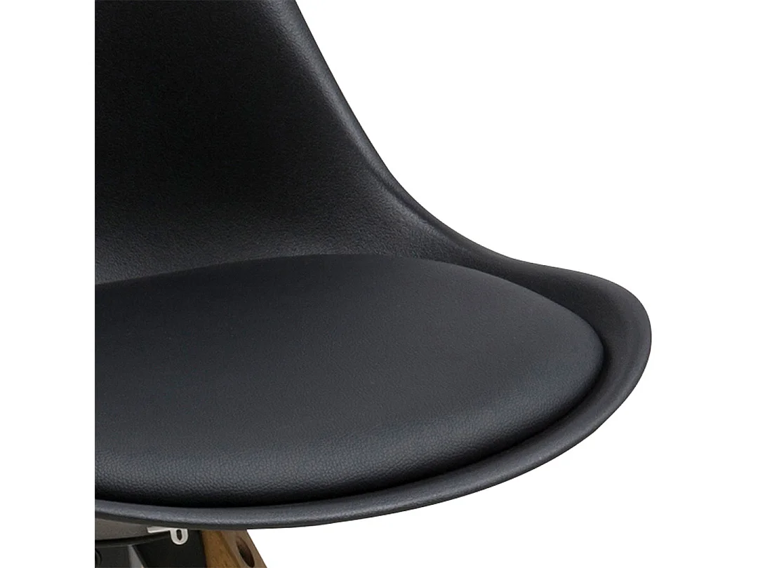 Dima chaise de salle à manger PU cuir noire.