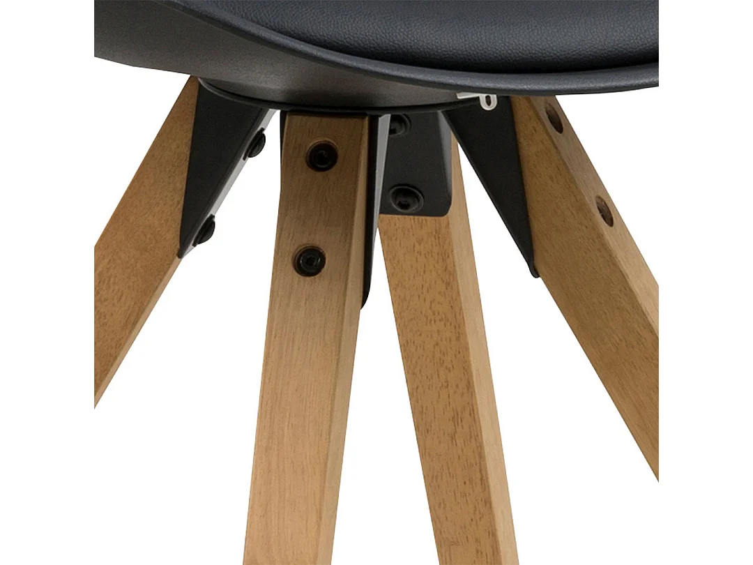 Dima chaise de salle à manger PU cuir noire.