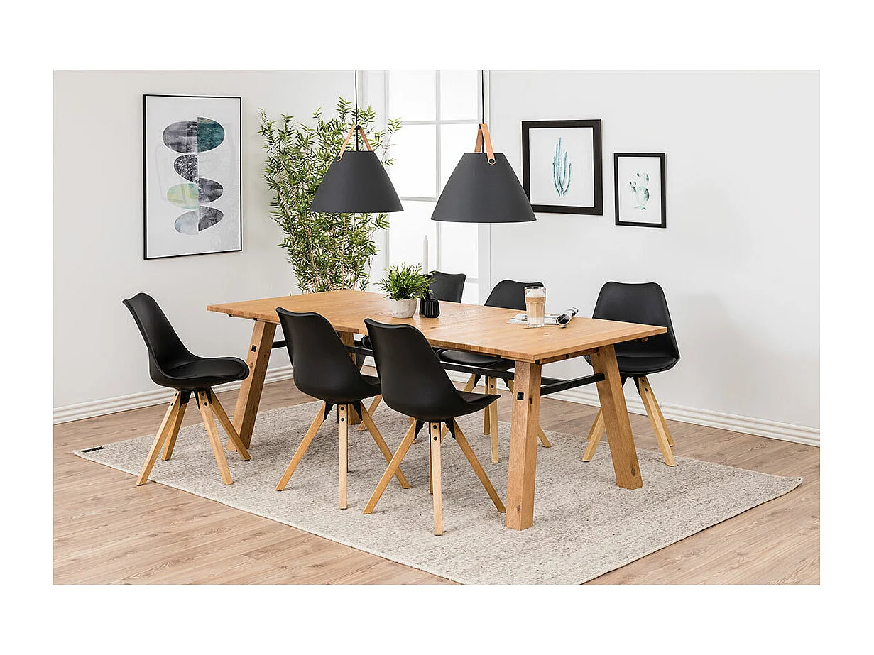 Dima chaise de salle à manger PU cuir noire.