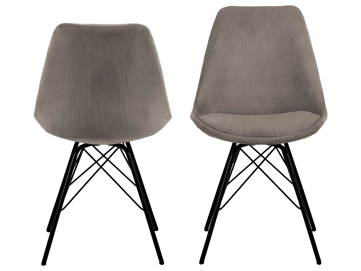 Eris Chaise de salle à manger en velours beige.