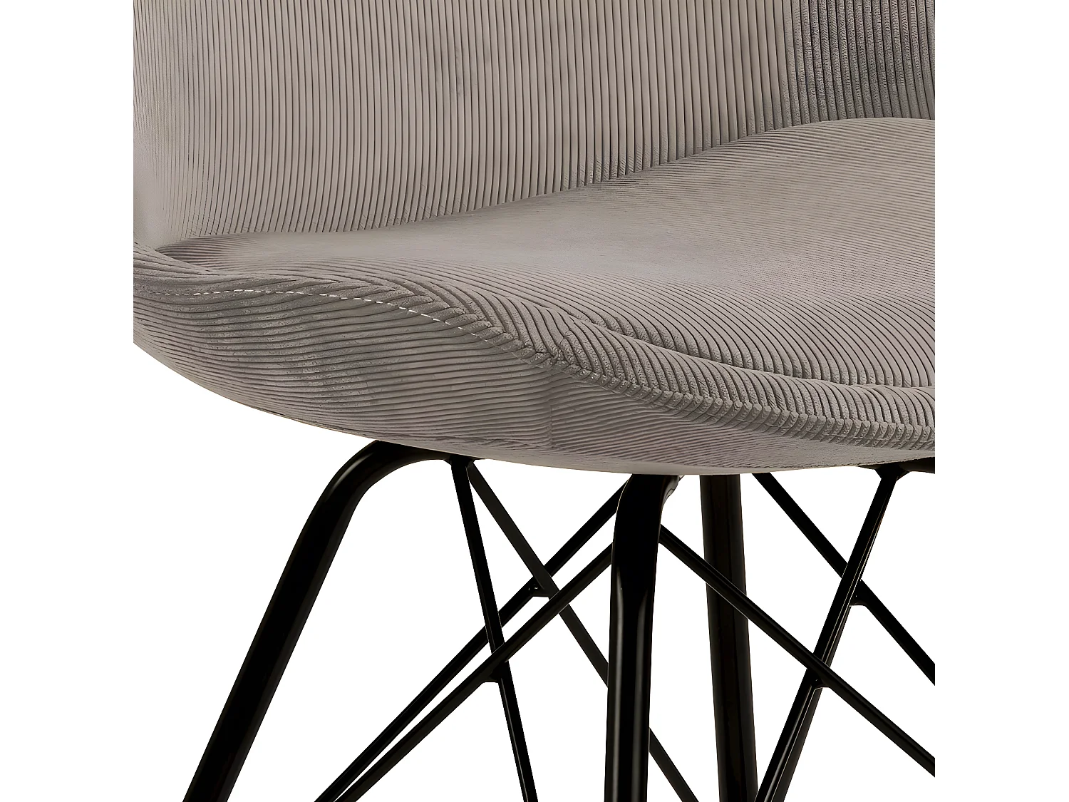 Eris Chaise de salle à manger en velours beige.