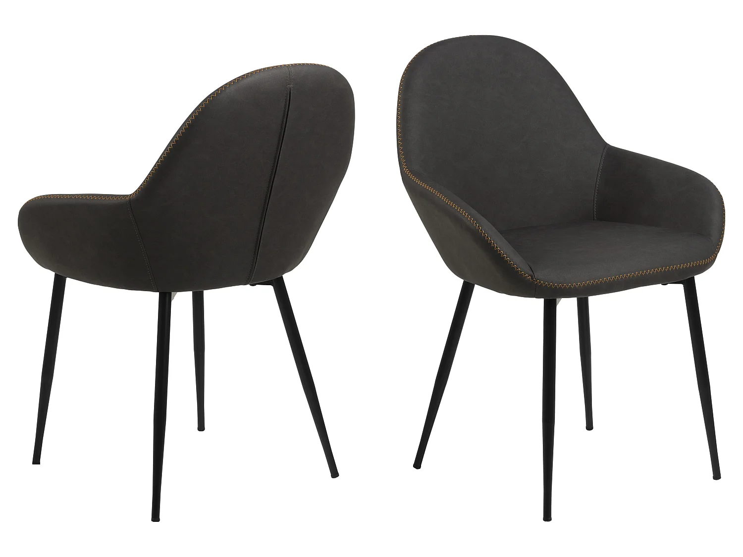 Chris eetkamerstoel met armleuningen grijs.