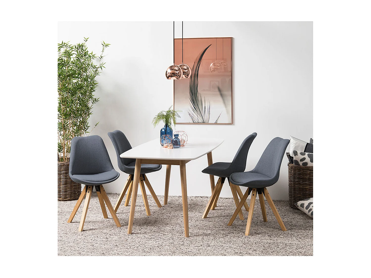 Dima chaise de salle à manger gris.