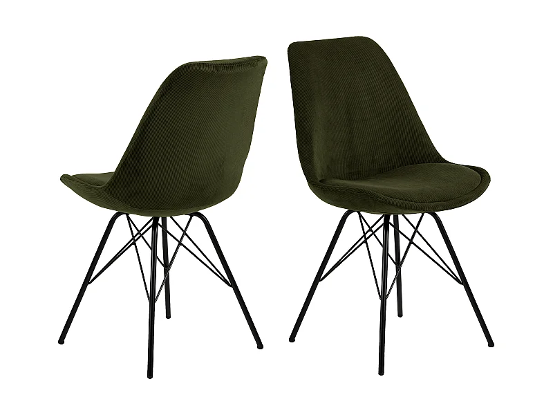 Eris Esszimmerstuhl samt olivgrün.