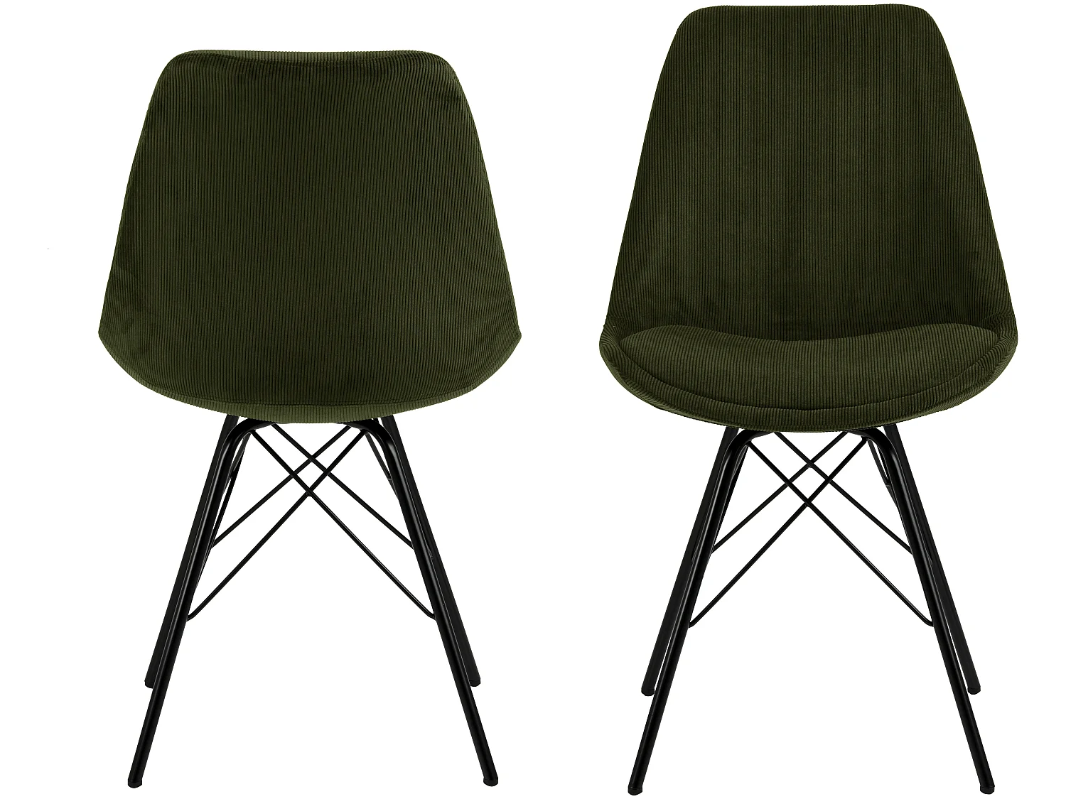Eris eetkamerstoel fluweel olijfgroen.