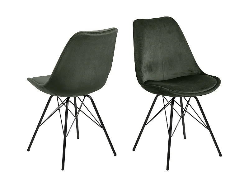 Erin Esszimmerstuhl tannengrün, schwarz.