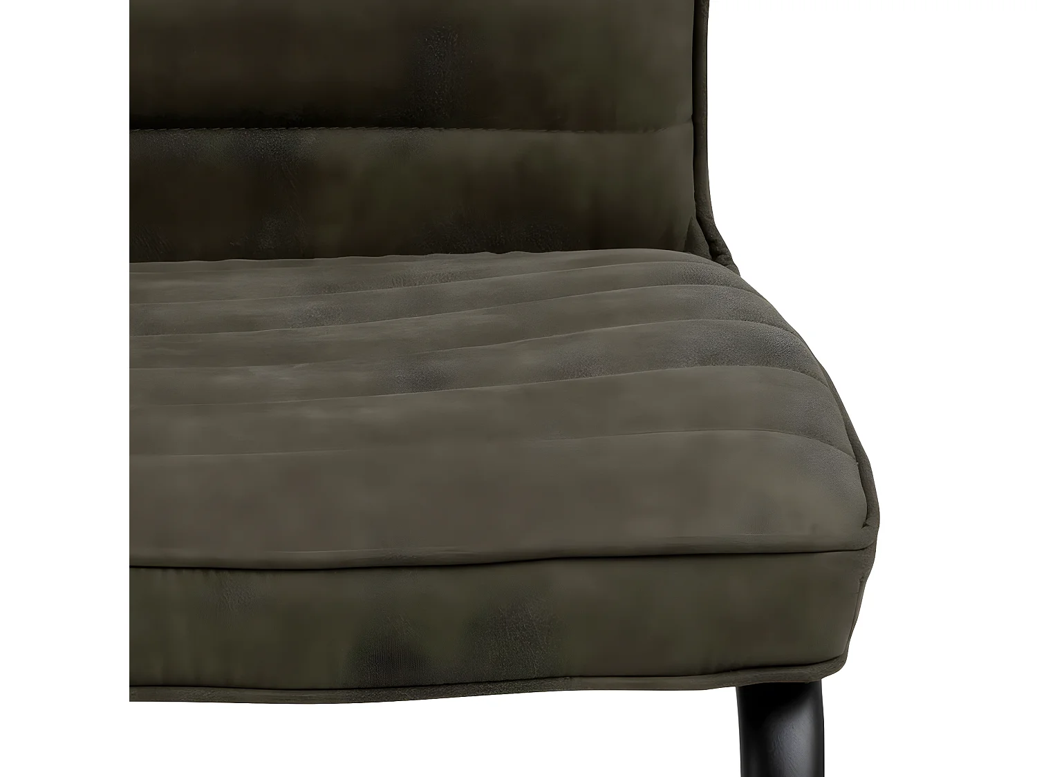 Zolly eetkamerstoel als sledestoel olijfgroen, zwart.