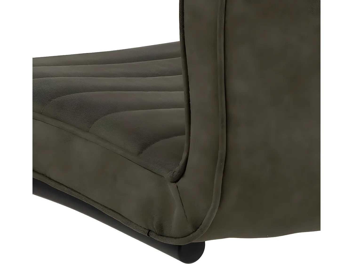 Zolly eetkamerstoel als sledestoel olijfgroen, zwart.