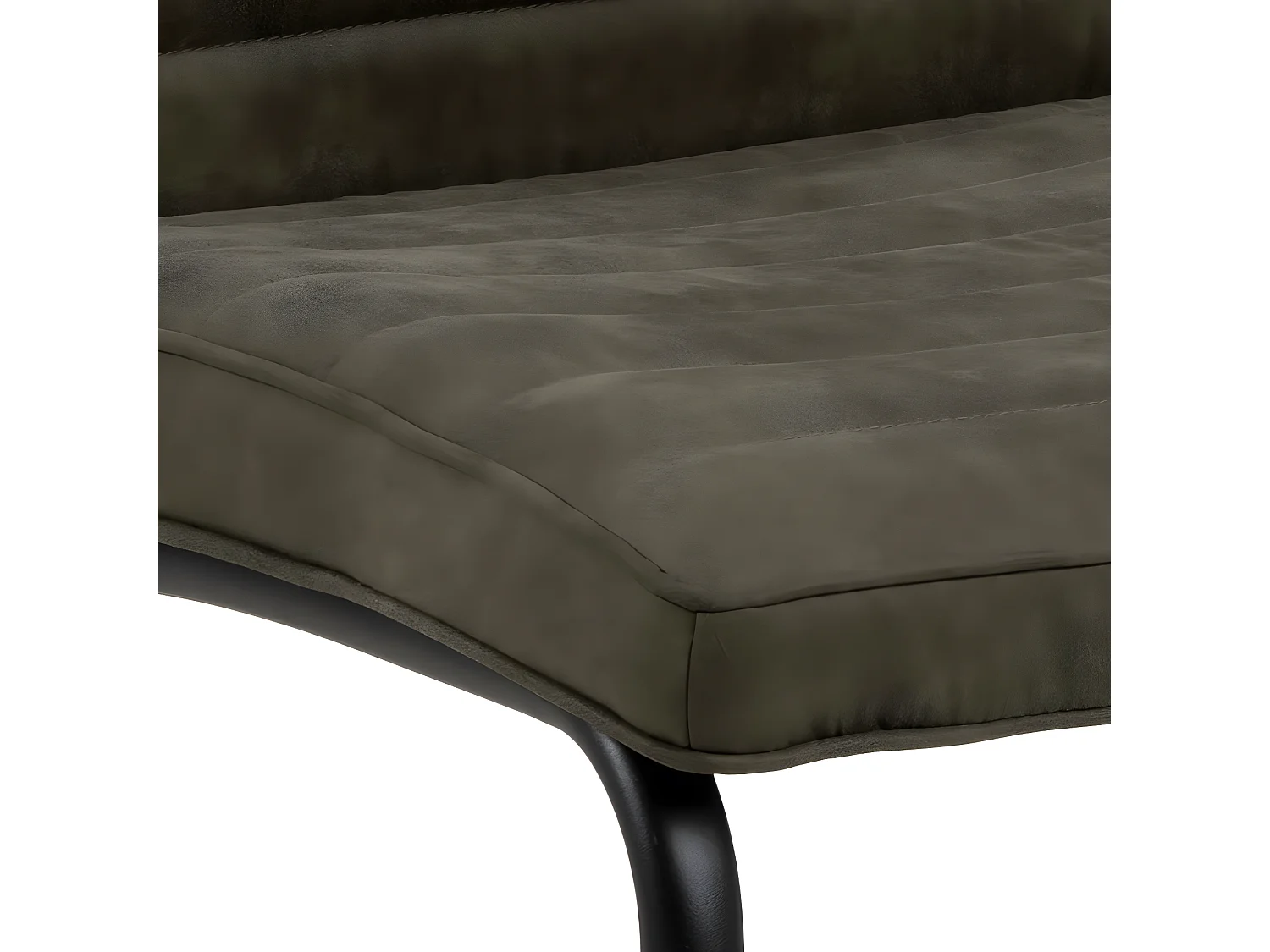 Zolly eetkamerstoel als sledestoel olijfgroen, zwart.