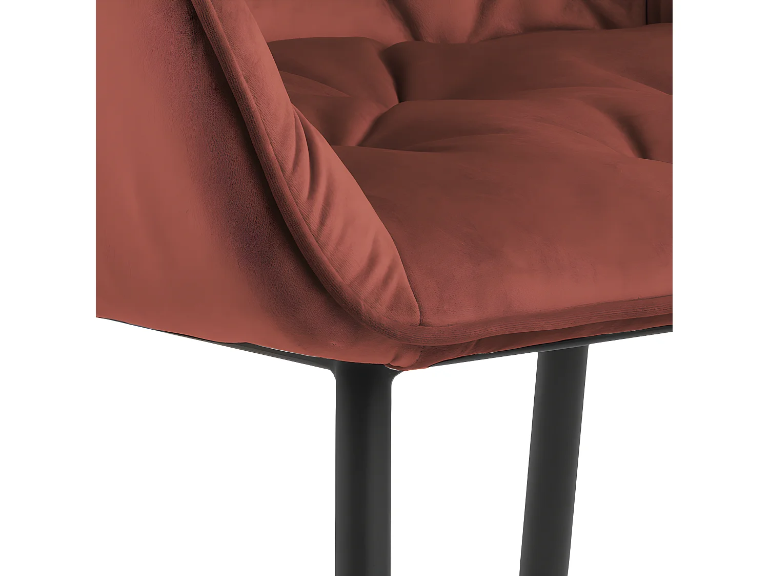 Bruks Chaise de salle à manger avec accoudoirs, rouge.