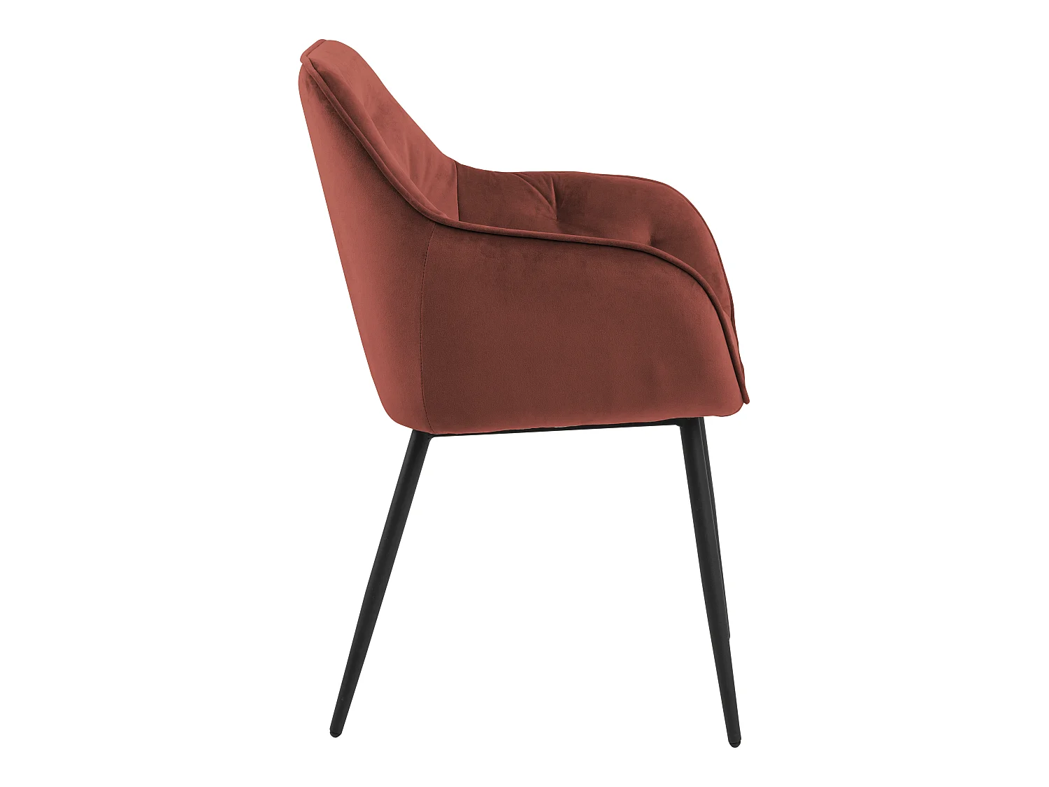 Bruks eetkamerstoel met armleuningen rood.