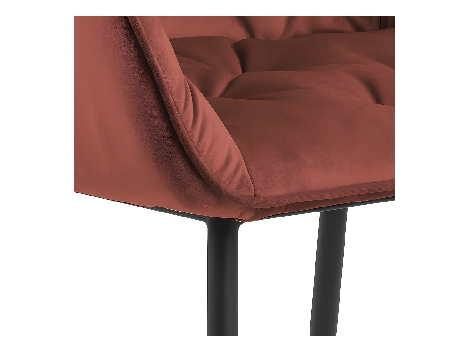 Bruks eetkamerstoel met armleuningen rood.