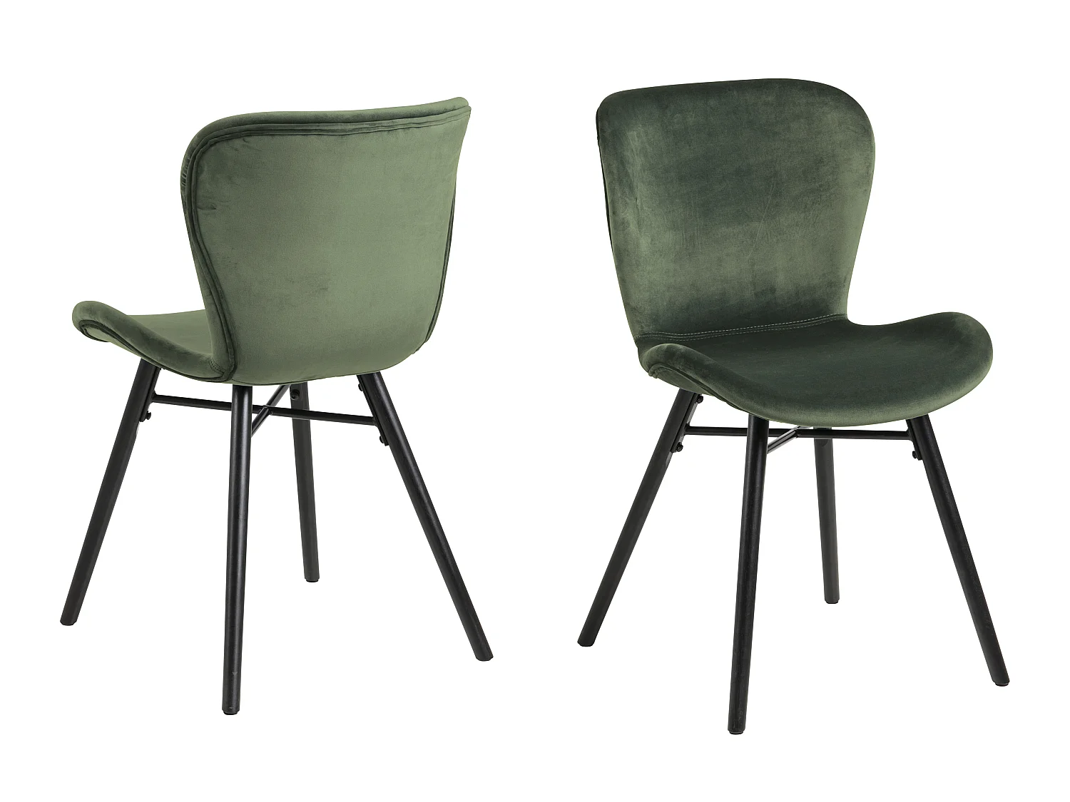 Bali Chaise de salle à manger, vert sapin.