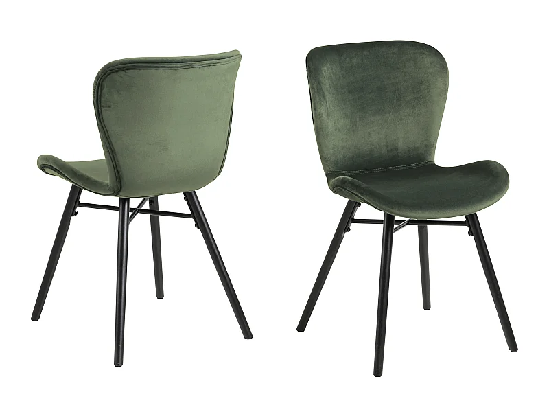 Bali Chaise de salle à manger, vert sapin.