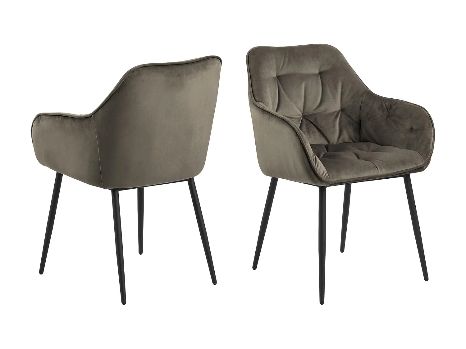 Brooke chaise de salle à manger avec accoudoirs beige.