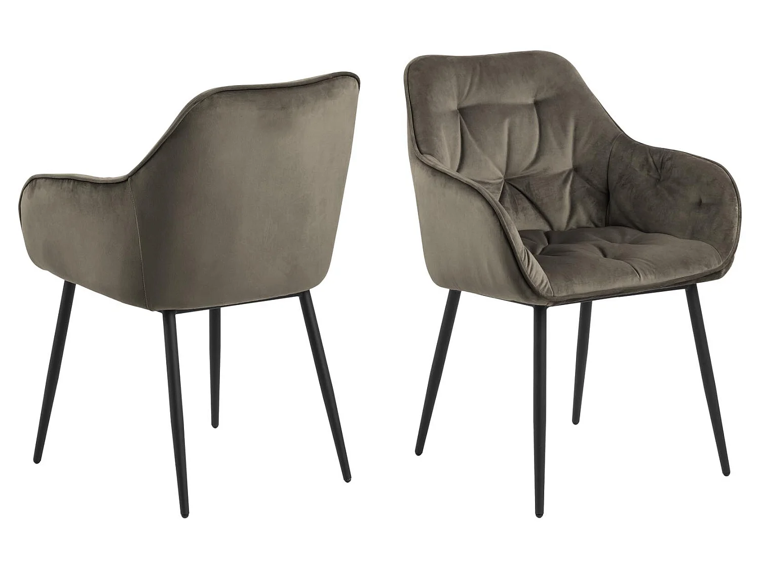 Brooke chaise de salle à manger avec accoudoirs beige.