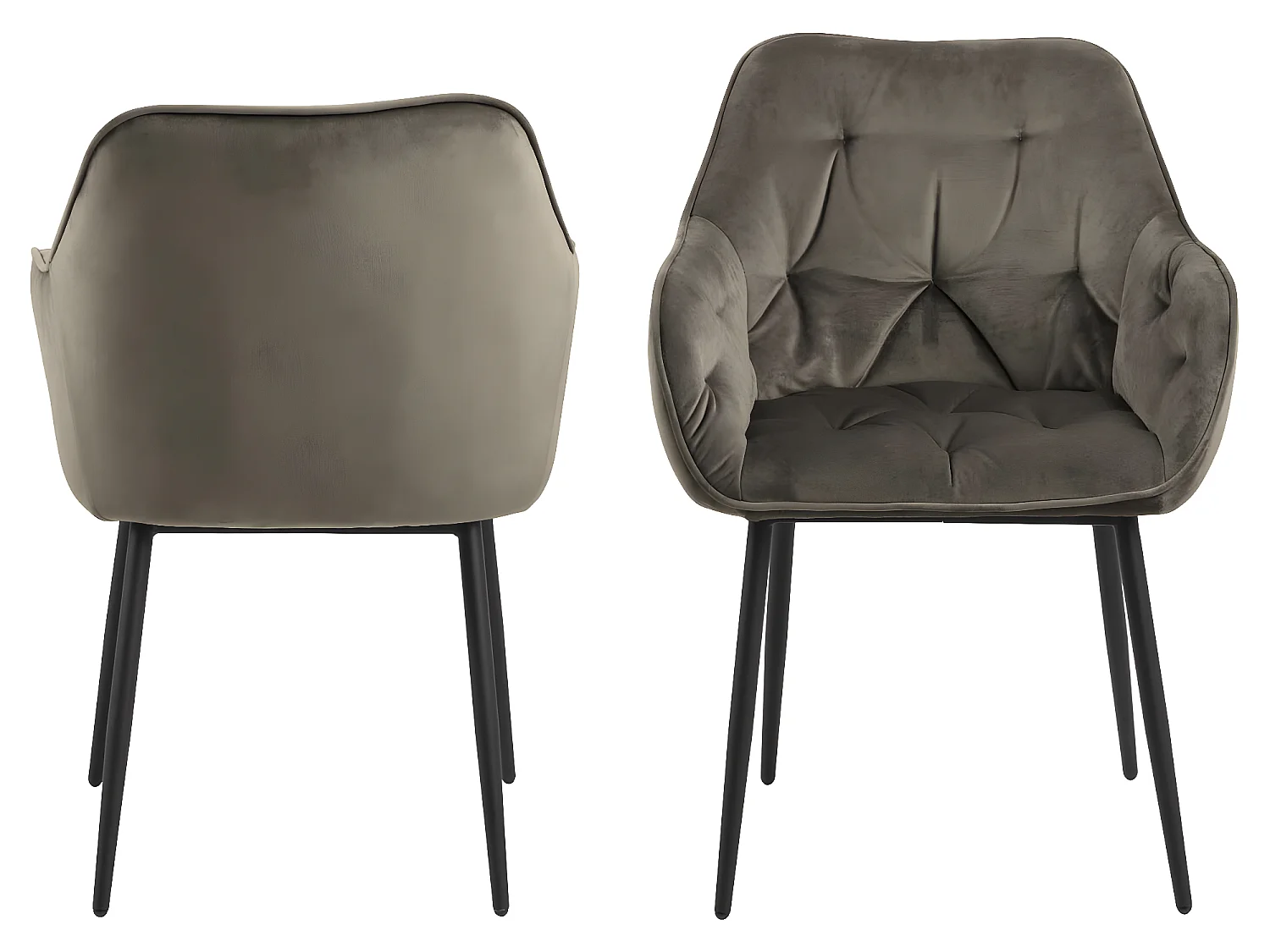 Brooke chaise de salle à manger avec accoudoirs beige.