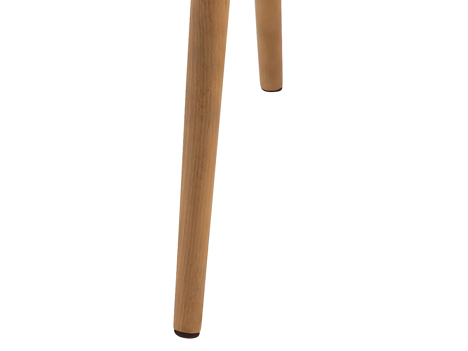 Noel Chaise de salle à manger en similicuir teinte cognac avec pieds en chêne massif délavé.