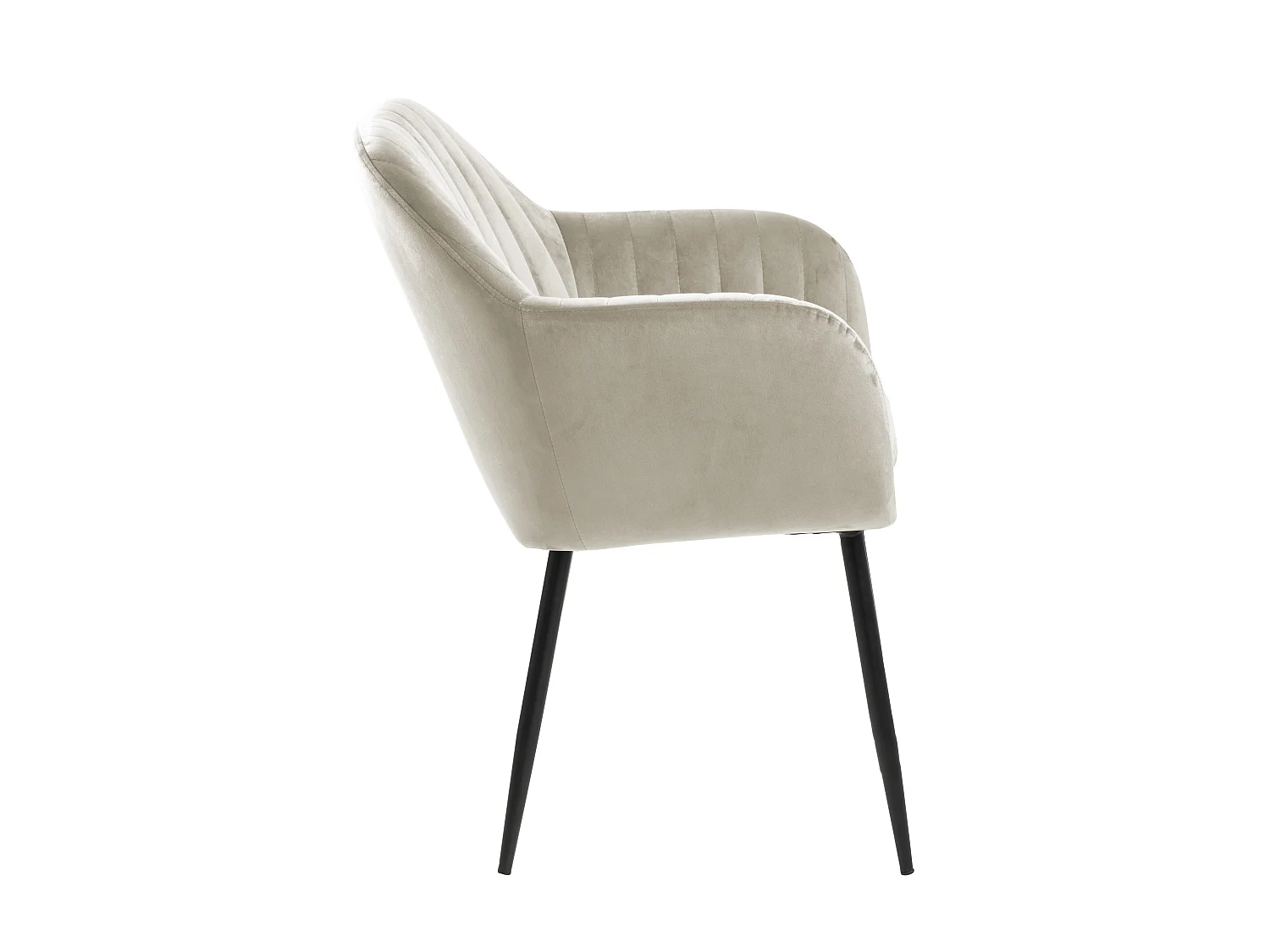 Emilia eetkamerstoel met armsteunen , velours bruin.