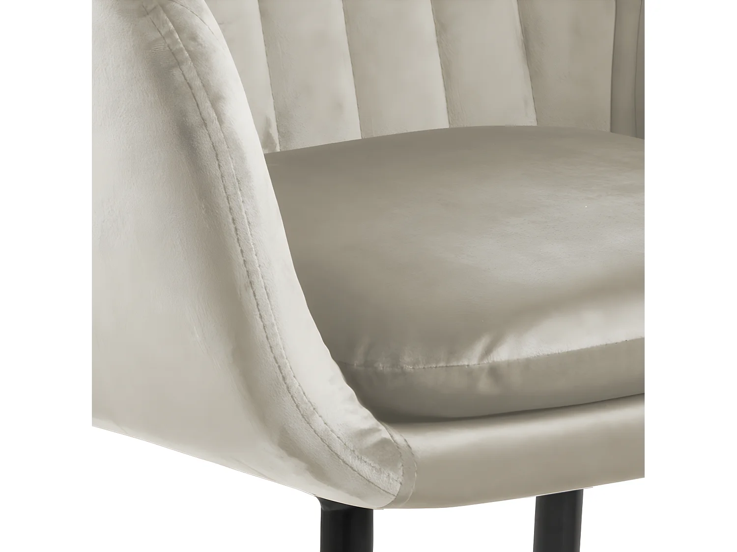 Emilia eetkamerstoel met armsteunen , velours bruin.