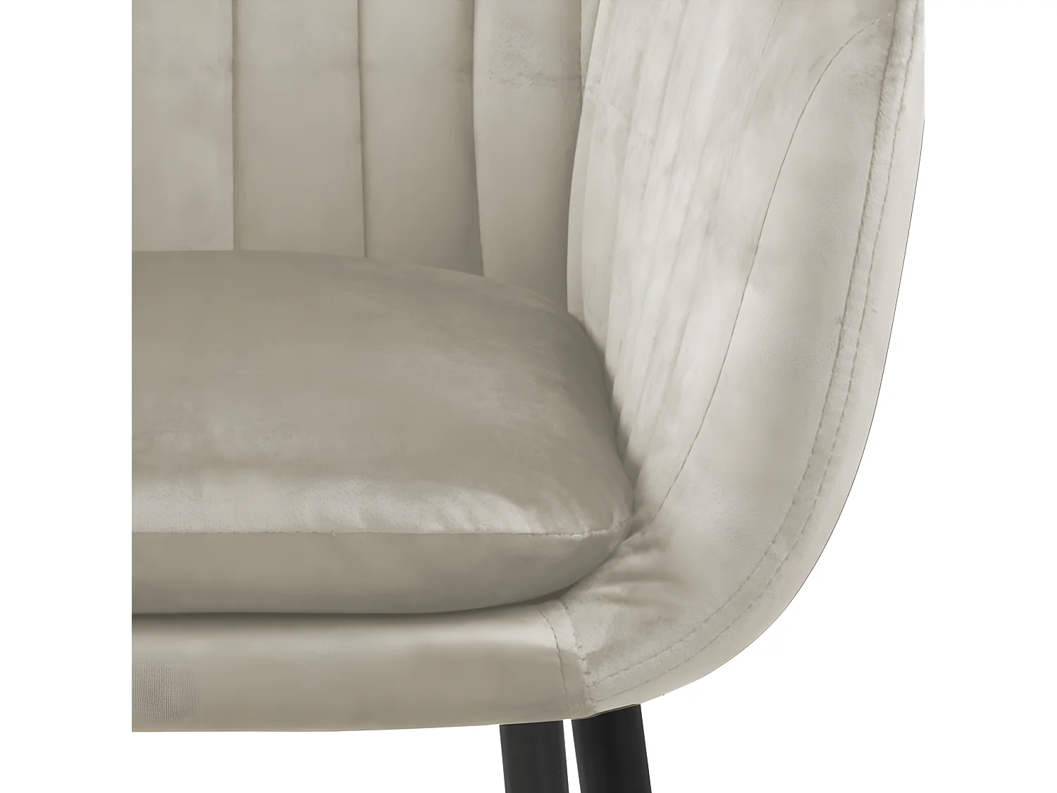 Emilia eetkamerstoel met armsteunen , velours bruin.