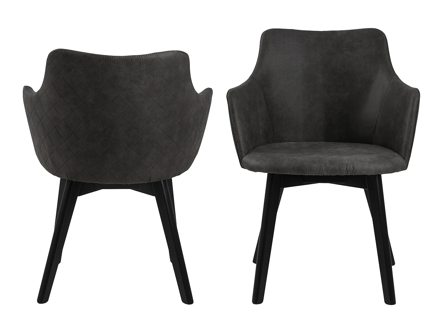 Bea Esszimmerstuhl mit Armlehne grau.