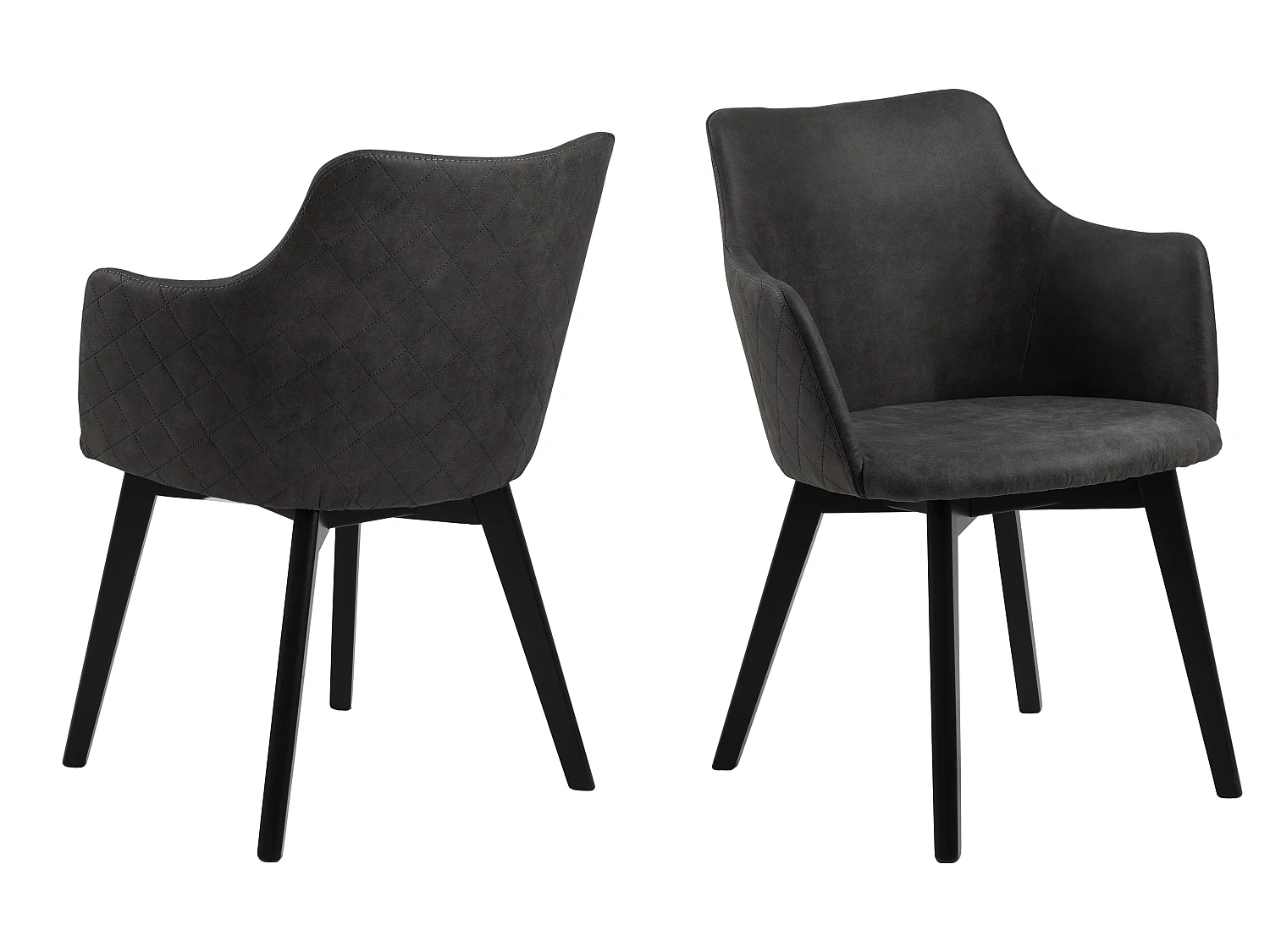 Bea Esszimmerstuhl mit Armlehne grau.